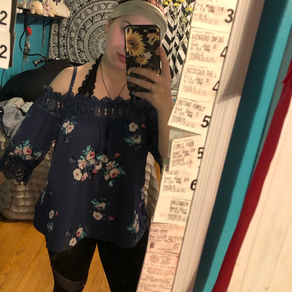 Floral off the shoulder top
